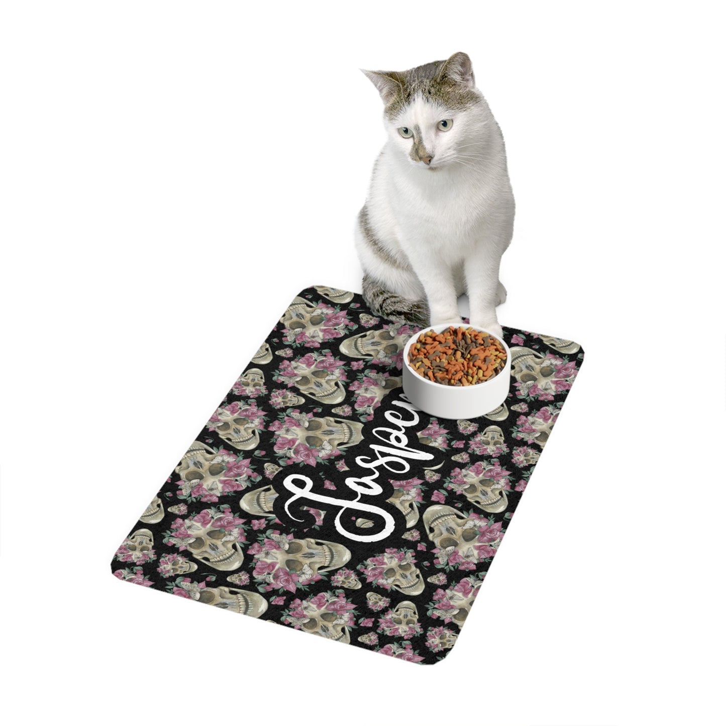 SKULLS PET FOOD MAT