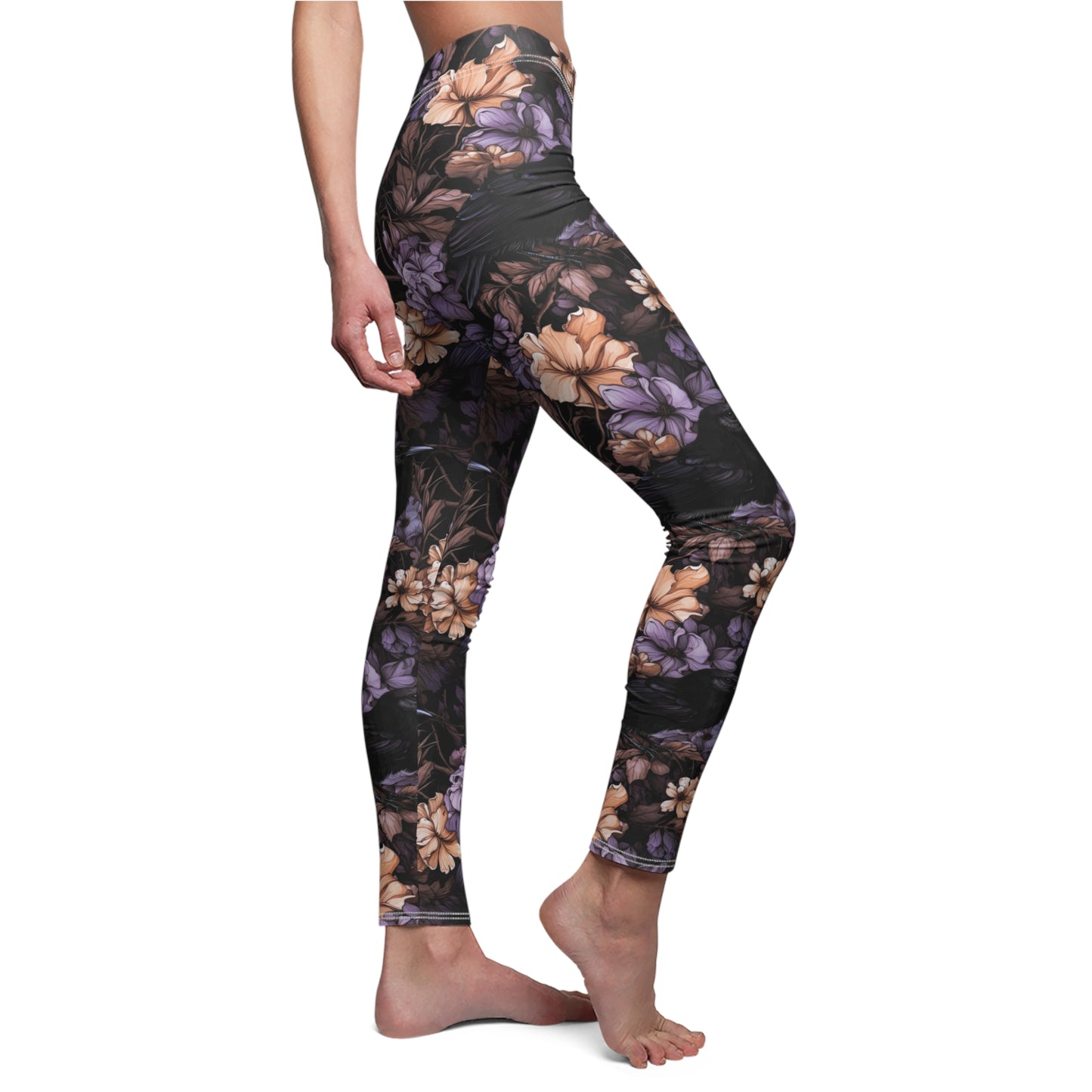 FLORAL RAVEN LEGGINGS