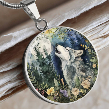 MOONLIT WOLF NECKLACE