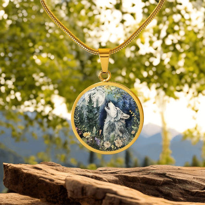 MOONLIT WOLF NECKLACE