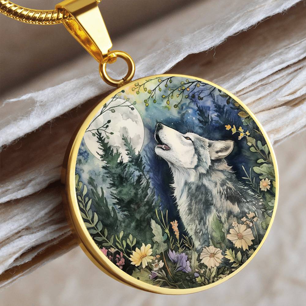 MOONLIT WOLF NECKLACE