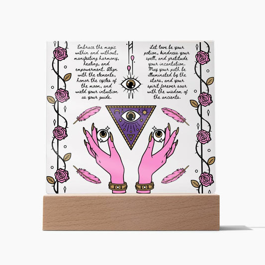 WITCH MANIFESTO ACRYLIC PLAQUE