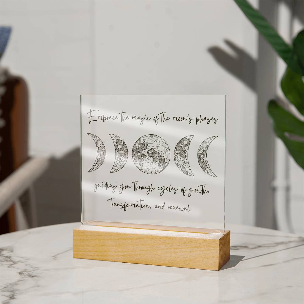 MOON PHASE ACRYLIC PLAQUE