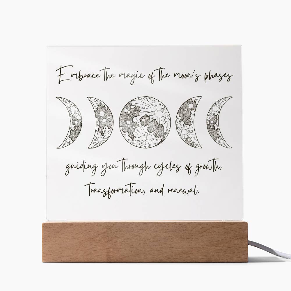 MOON PHASE ACRYLIC PLAQUE