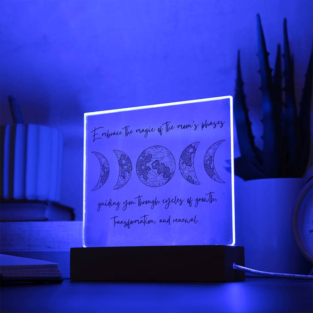 MOON PHASE ACRYLIC PLAQUE