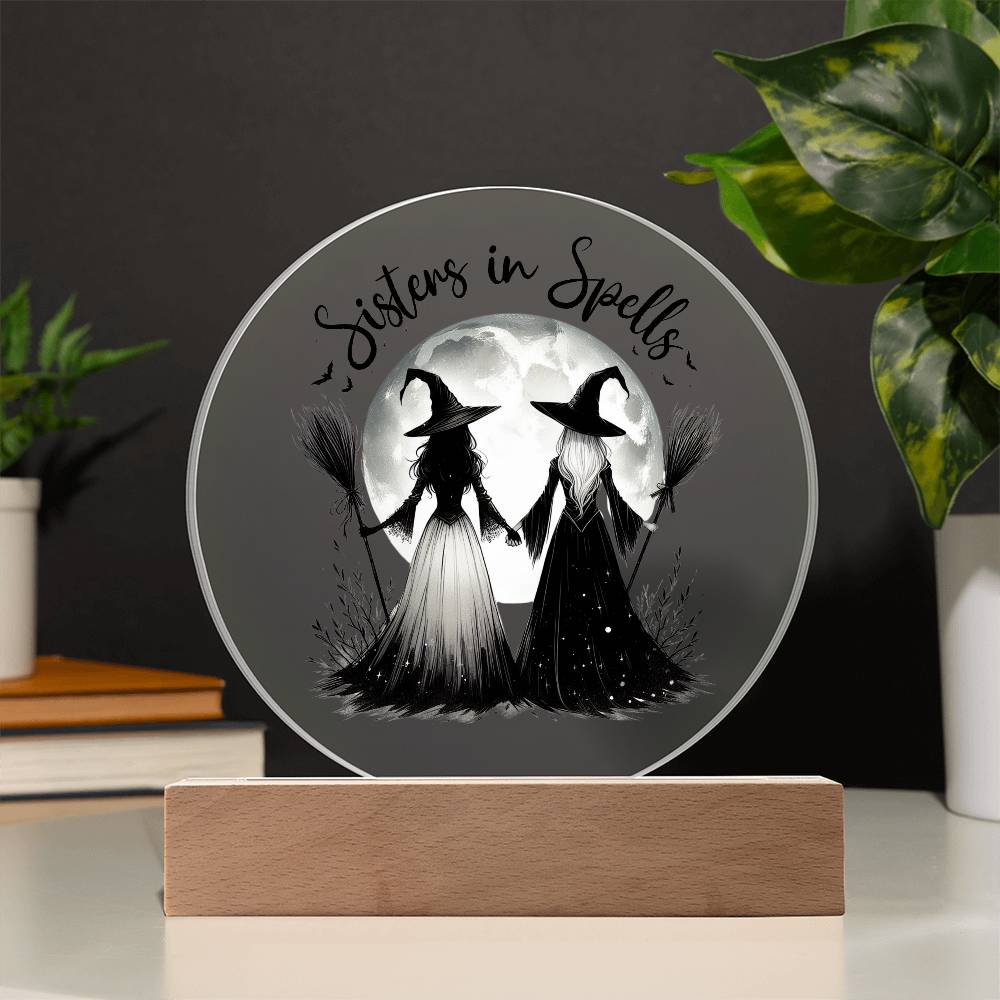 SISTERS IN SPELLS ACRYLIC PLAQUE